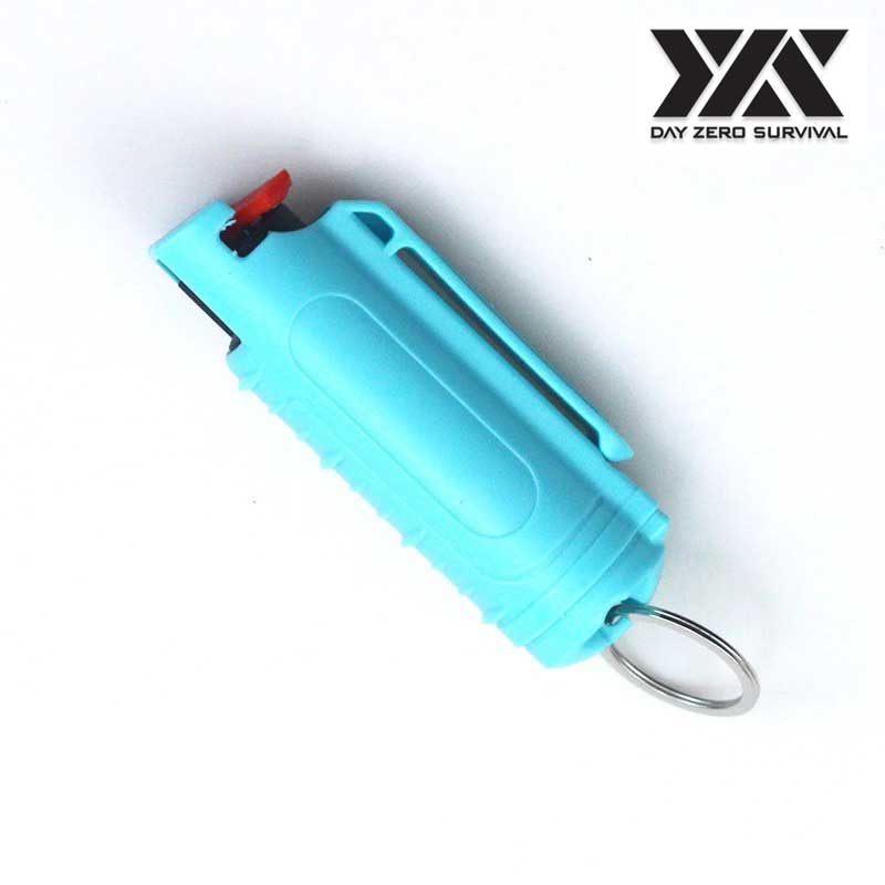 DZS Turquoise Hard Case Max Strength OC Pepper Spray Keychain With Belt Clip Collectible Weapons - Tophatter Daily Deals