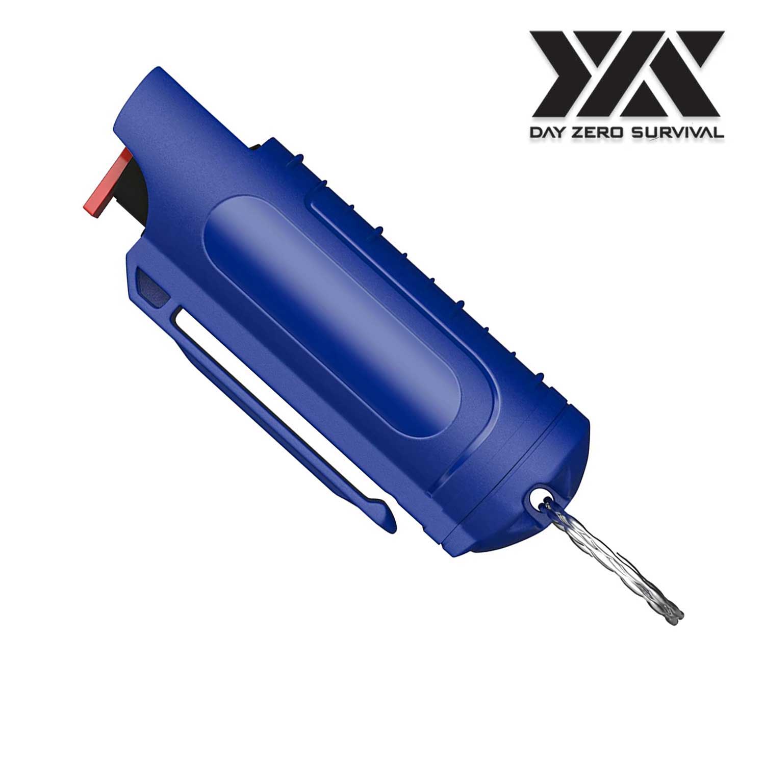 DZS Navy Blue Hard Case Max Strength OC Pepper Spray Keychain With Belt Clip Collectible Weapons - Tophatter Daily Deals