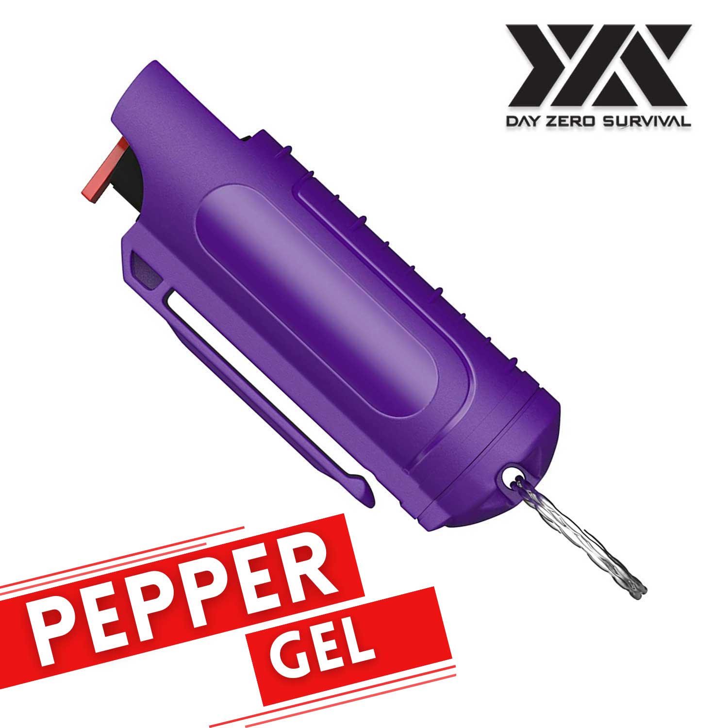 DZS Tactical Pepper Gel - Purple Hard Case with Belt Clip - TOPHATTER'S ARMORY DEALS Collectible Weapons - Tophatter Daily Deals