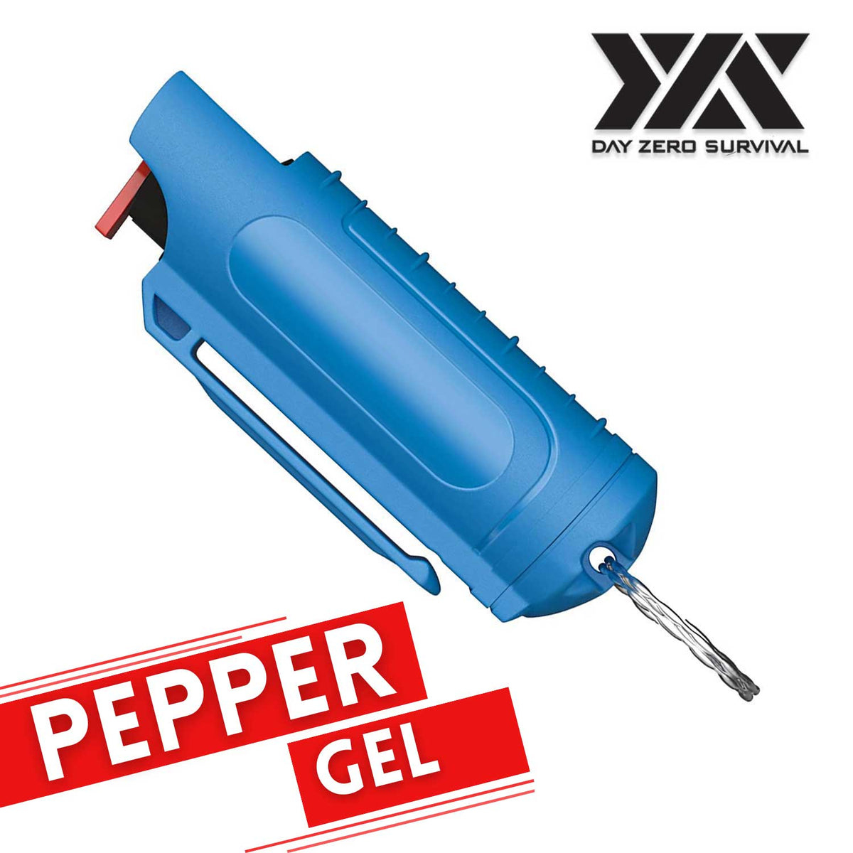 DZS Tactical Pepper Gel - Blue Hard Case with Belt Clip - TOPHATTER'S ARMORY DEALS Collectible Weapons - Tophatter Daily Deals