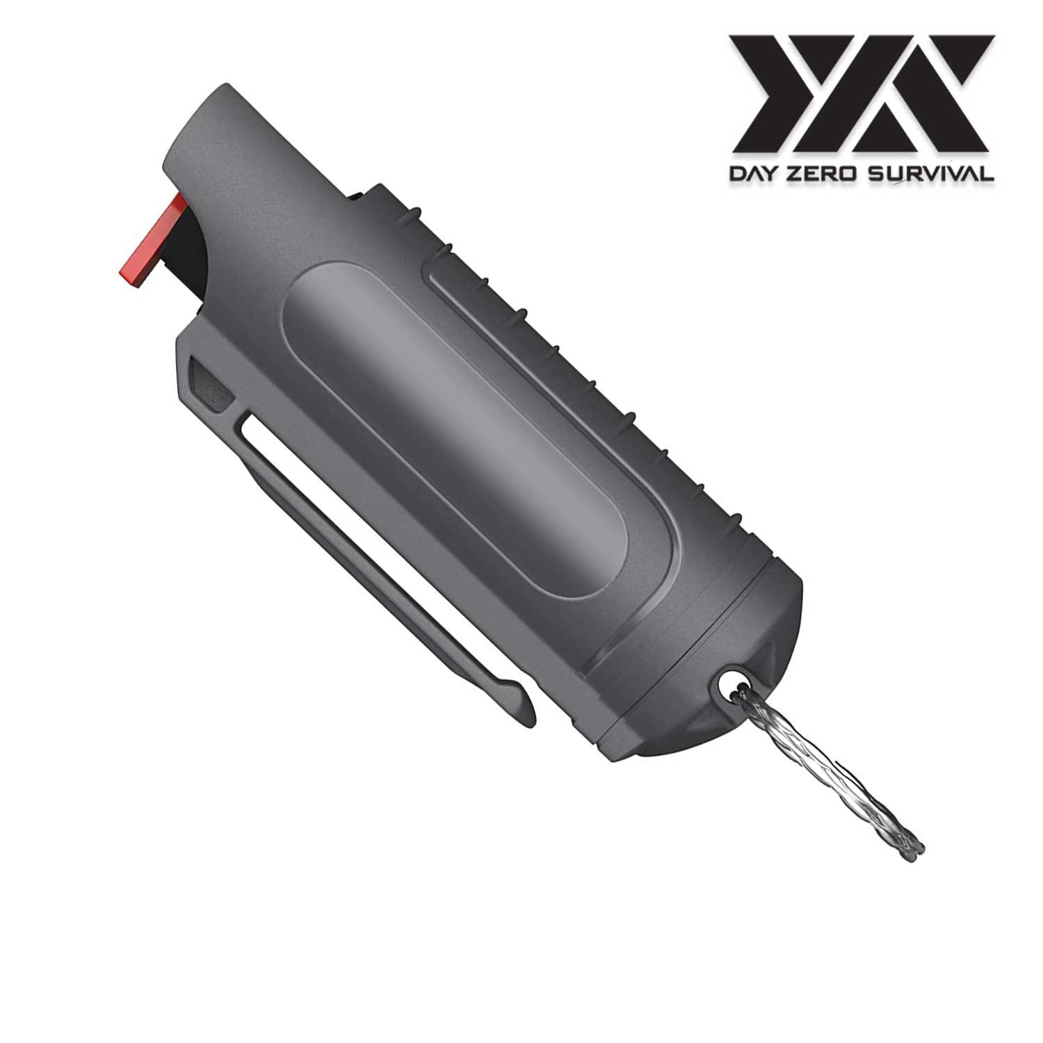 DZS Grey Hard Case Max Strength OC Pepper Spray Keychain With Belt Clip - Tophatter's Guns'N'Weapons Store Collectible Weapons - Tophatter Daily Deals