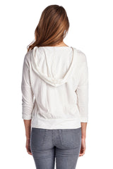 Women's Pullover Jersey Hoodie with Contrast Lace Pocket Tops - Tophatter Daily Deals