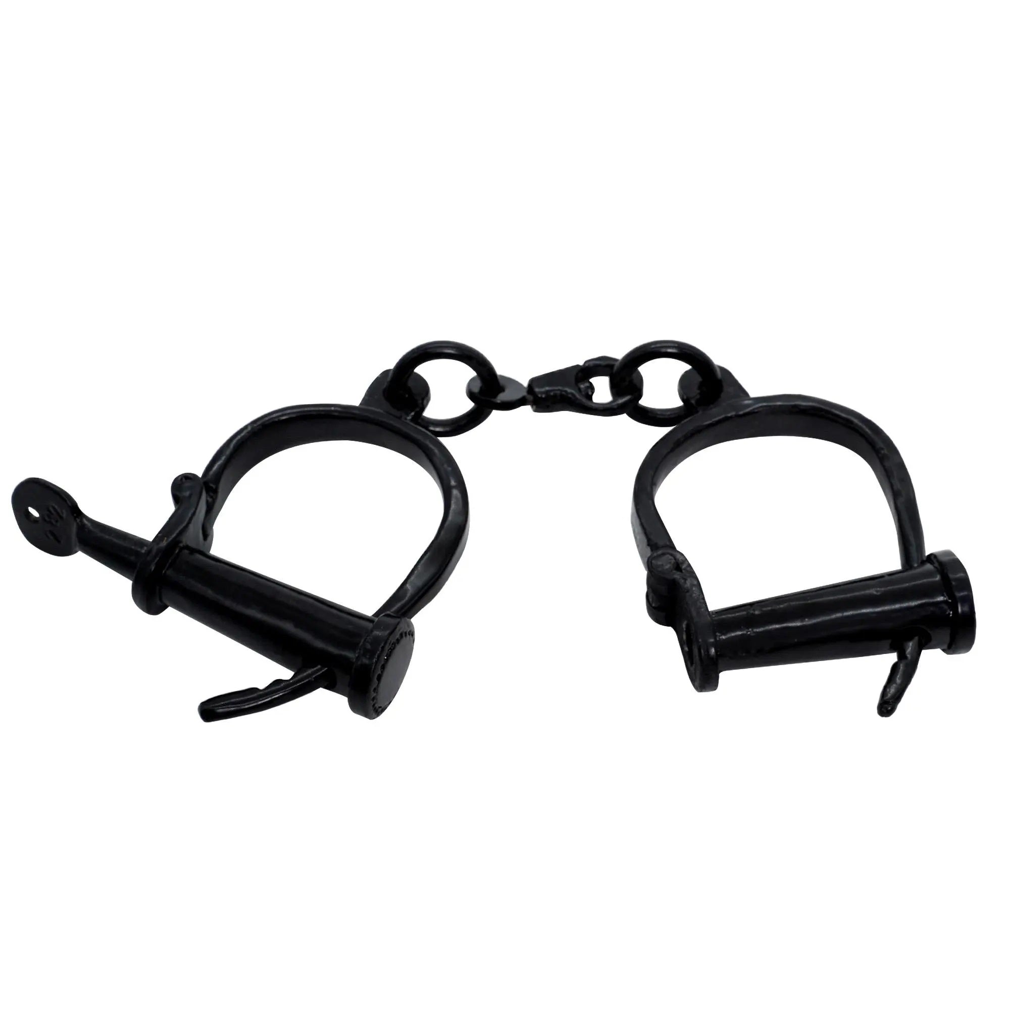 Hand Forged Iron Shackles Medieval Dungeon Black Hand Cuffs Collectible Weapons - Tophatter Daily Deals