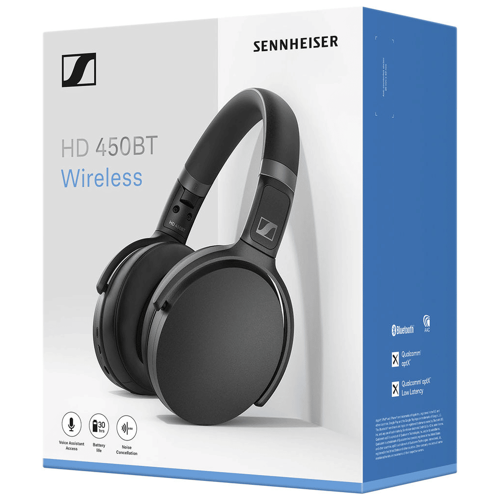 SENNHEISER HD 450BT HEADPHONES-WIRELESS BLACK - Tophatter's Army Deals MISC - Tophatter Daily Deals