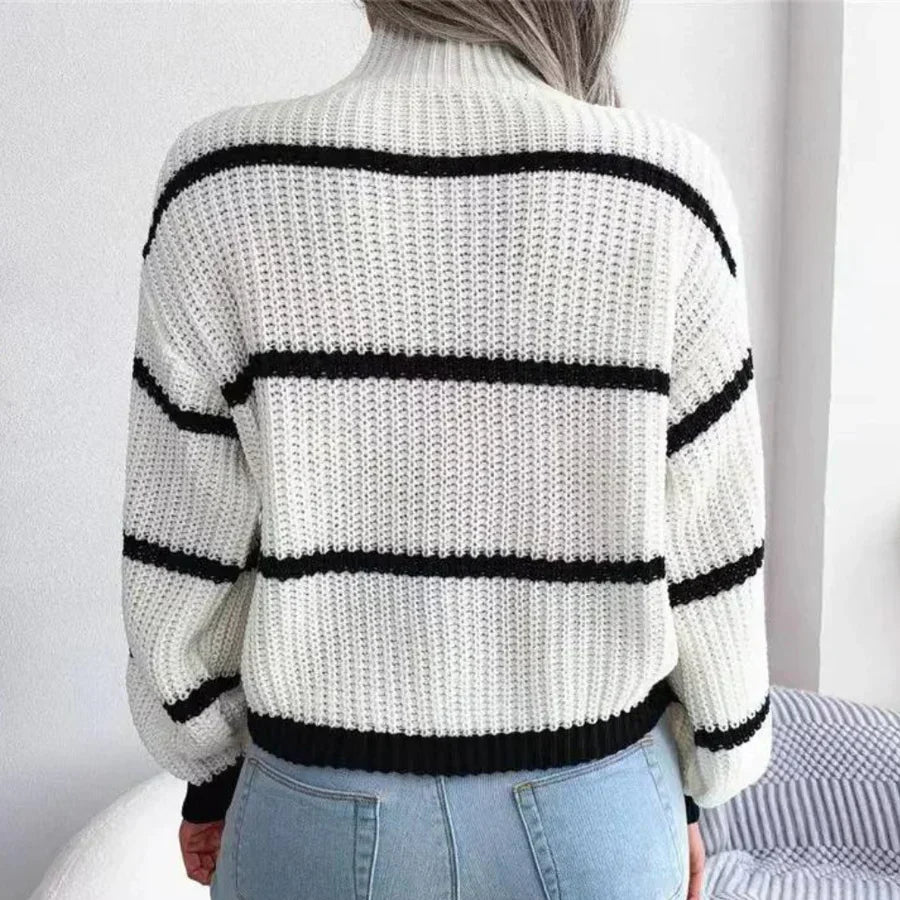 Warm Relaxed Women’s Pullover - Turtleneck Knit, Casual - Tophatter Daily Deals