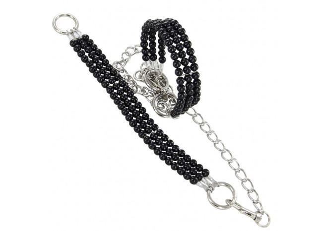 Deep Black Beaded Ankle Restraints novelty items - Tophatter Daily Deals