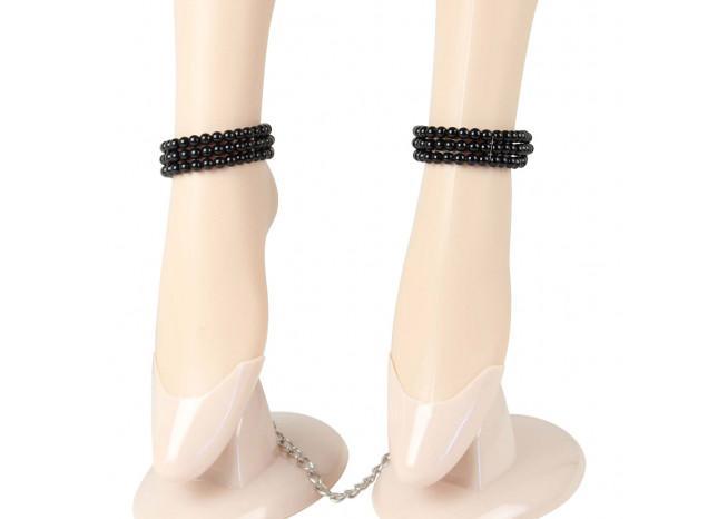 Deep Black Beaded Ankle Restraints novelty items - Tophatter Daily Deals
