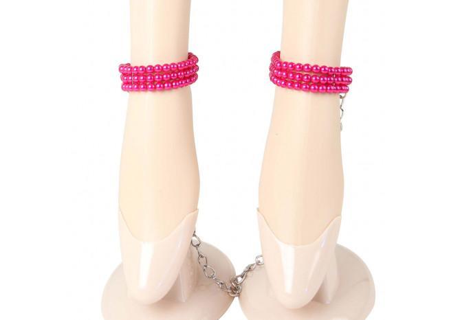 Pretty in Pink Beaded Wrist Restraints novelty items - Tophatter Daily Deals