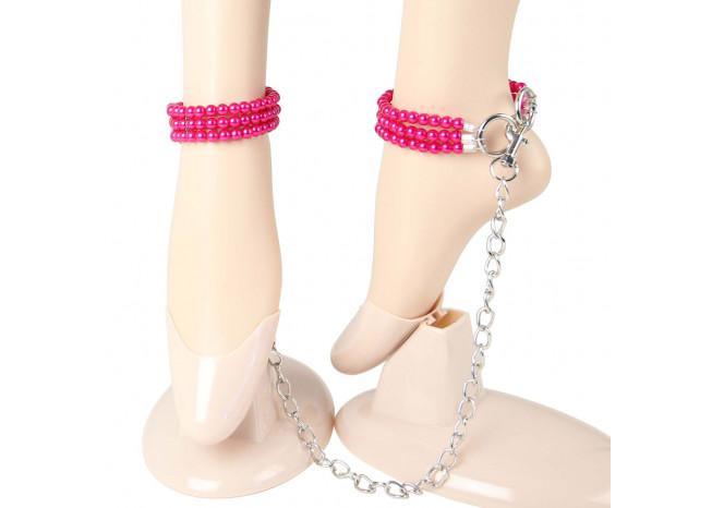 Pretty in Pink Beaded Ankle Restraints novelty items - Tophatter Daily Deals