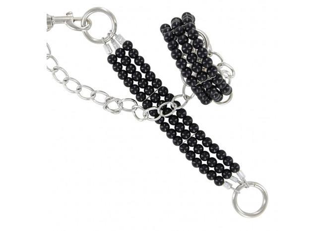 Deep Black Beaded Wrist Restraints novelty items - Tophatter Daily Deals