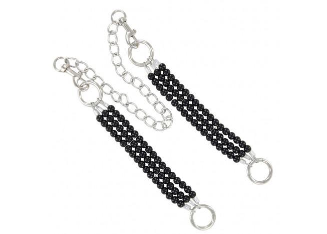 Deep Black Beaded Wrist Restraints novelty items - Tophatter Daily Deals