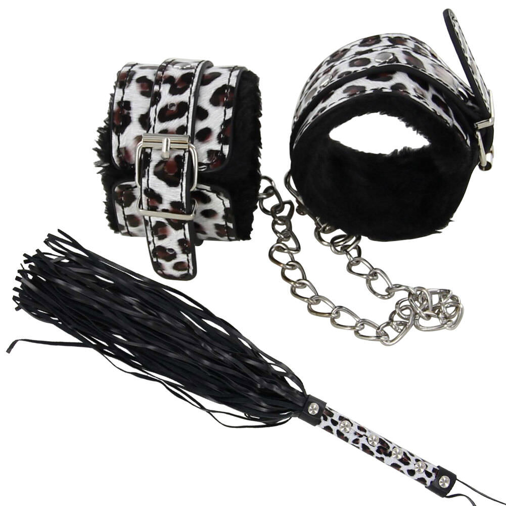 Novelty Asking for Trouble Leather Adult Restraint Set - TOPHATTER'S ARMORY DEALS Collectible Weapons - Tophatter Daily Deals