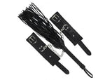 Deep Black Wrist Cuff and Whip Set novelty items - Tophatter Daily Deals
