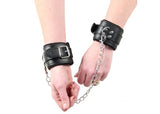 Deep Black Wrist Cuff and Whip Set novelty items - Tophatter Daily Deals