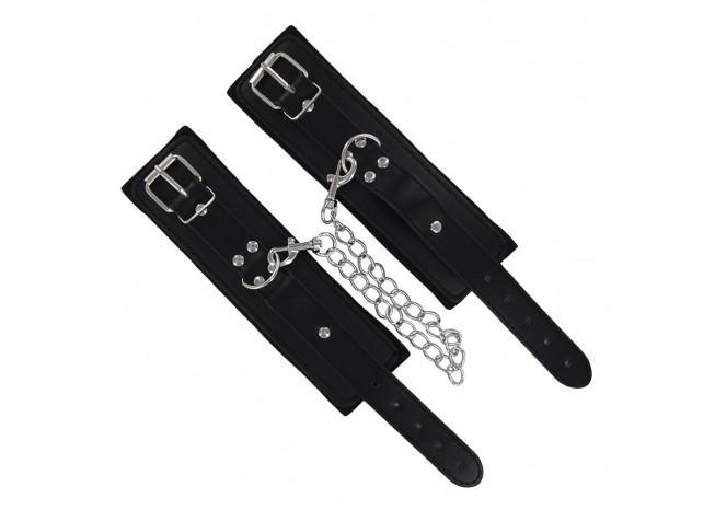 Deep Black Wrist Cuff and Whip Set novelty items - Tophatter Daily Deals