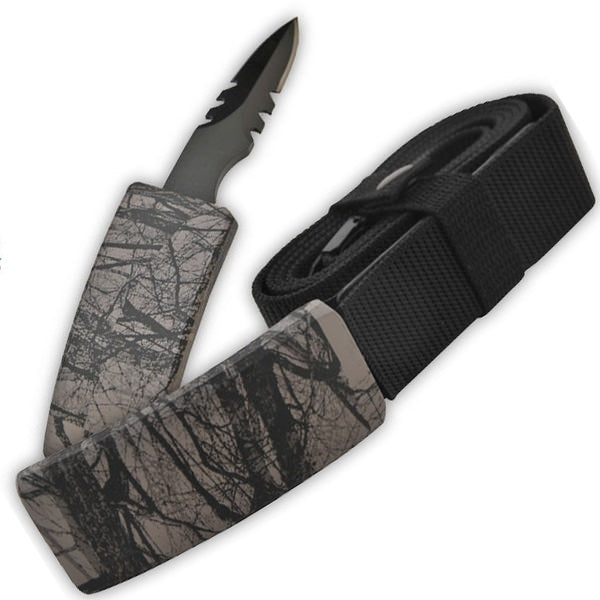 Adjustable Nylon Belt Self Defense Camo Belt Buckle With Hidden Knife - Tophatter's Guns'N'Weapons Store Collectible Weapons - Tophatter Daily Deals