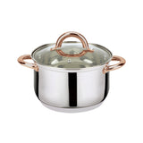 6-Piece Stainless Steel Casserole Set Pots and Lids Kitchen Appliances - Tophatter Daily Deals