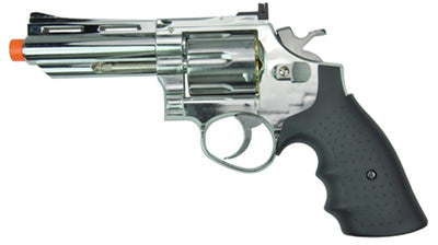 4 Inch Barrel Revolver Green Gas Airsoft Pistol Handgun Silver Collectible Weapons - Tophatter Daily Deals