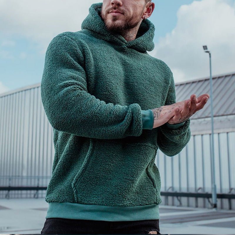 Insulating Mens Hooded Pullover - Sherpa Fleece, Casual - Tophatter Daily Deals