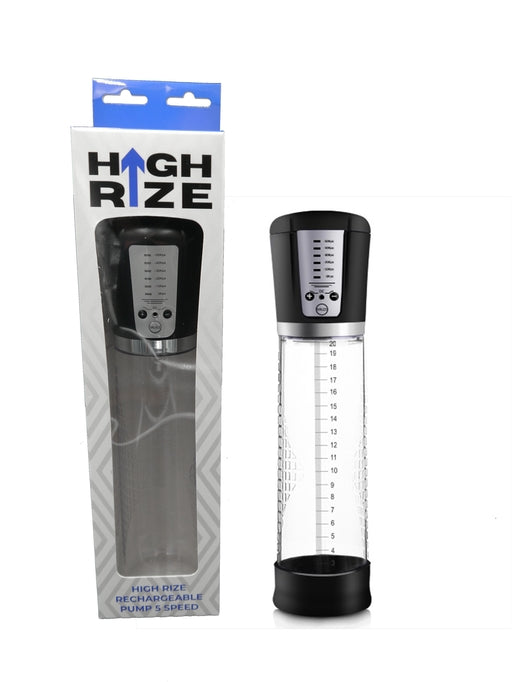 High Rize Rechargeable Pump 5 Speed – Medical Grade Silicone Automatic Penis Pump > Pumps > Penis Pumps Electric - Tophatter Daily Deals