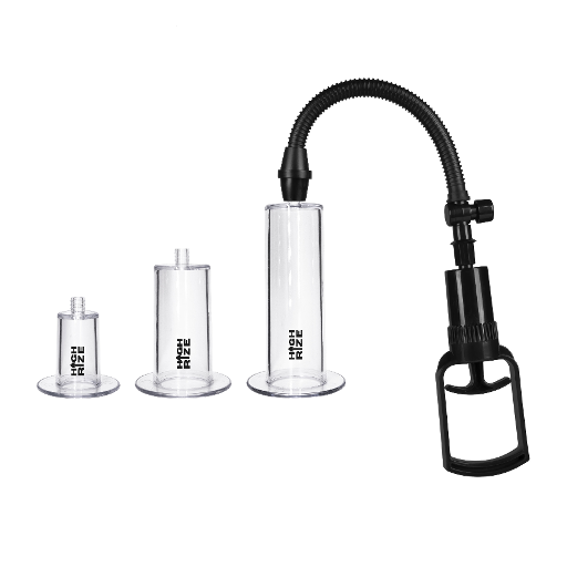 High Rize Transmasc Pump with 3 Clear Cylinder Sizes and Black Trigger Handle > Gender > Trans Toys - Tophatter Daily Deals