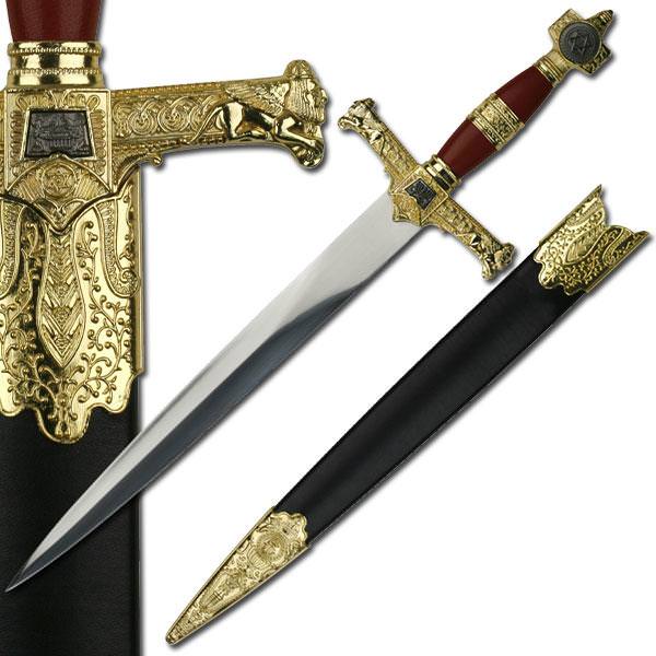 22" Red King Solomon Dagger Short Sword - TOPHATTER'S ARMORY DEALS Collectible Weapons - Tophatter Daily Deals