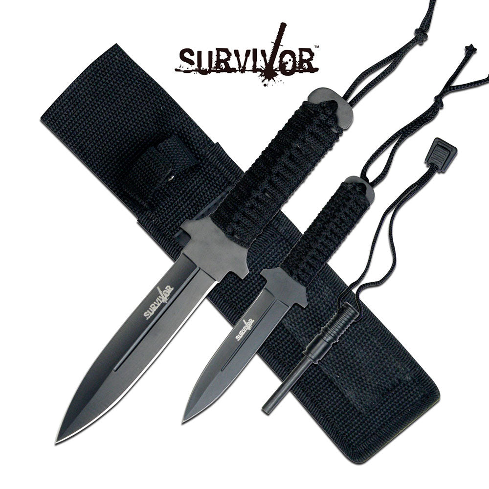 SURVIVOR OUTDOOR FIXED BLADE KNIFE - Tophatter Daily Deals
