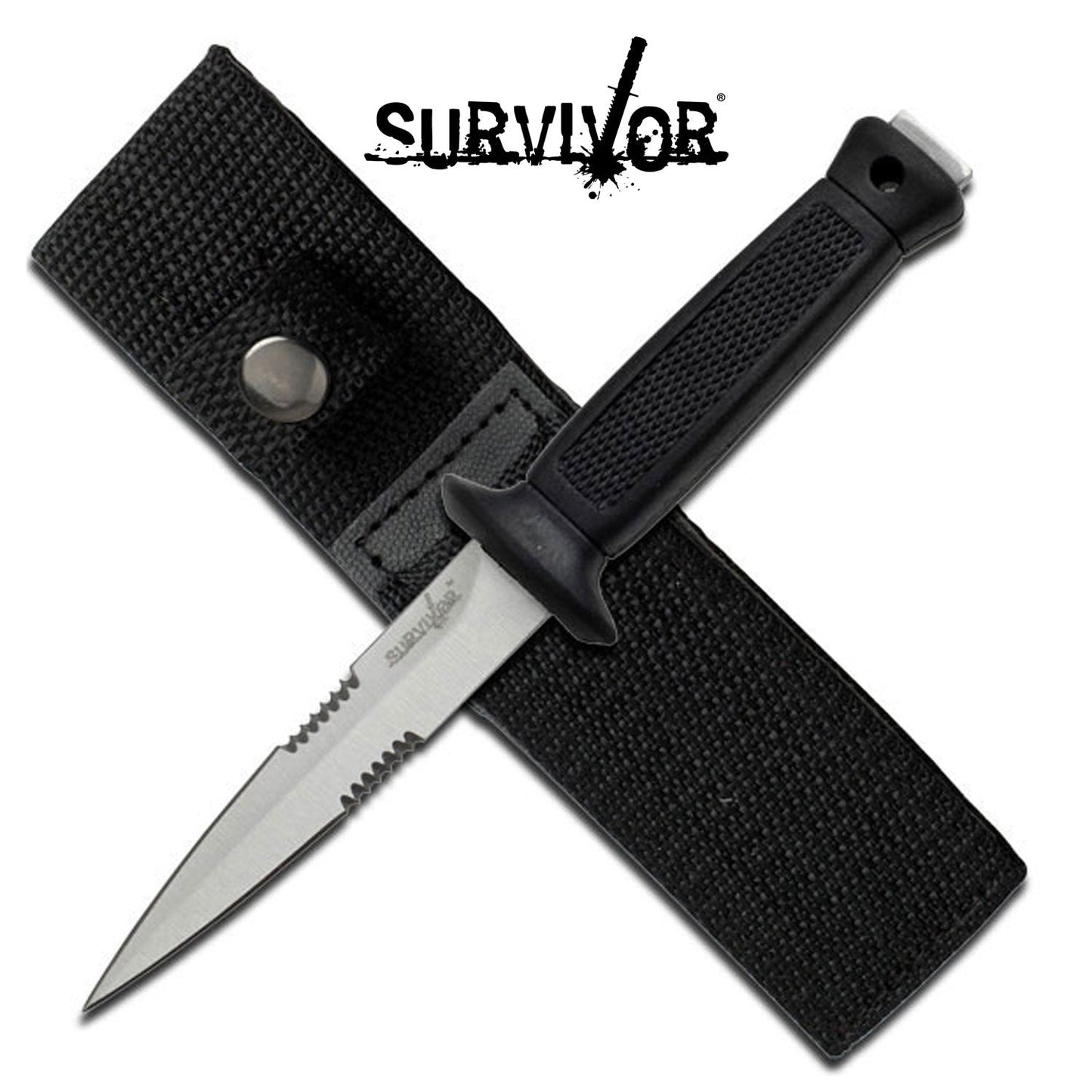 6.5" Double Edge Military Tactical Fixed Blade Boot Knife - Tophatter's Inc. Weapons Store Online Collectible Weapons - Tophatter Daily Deals