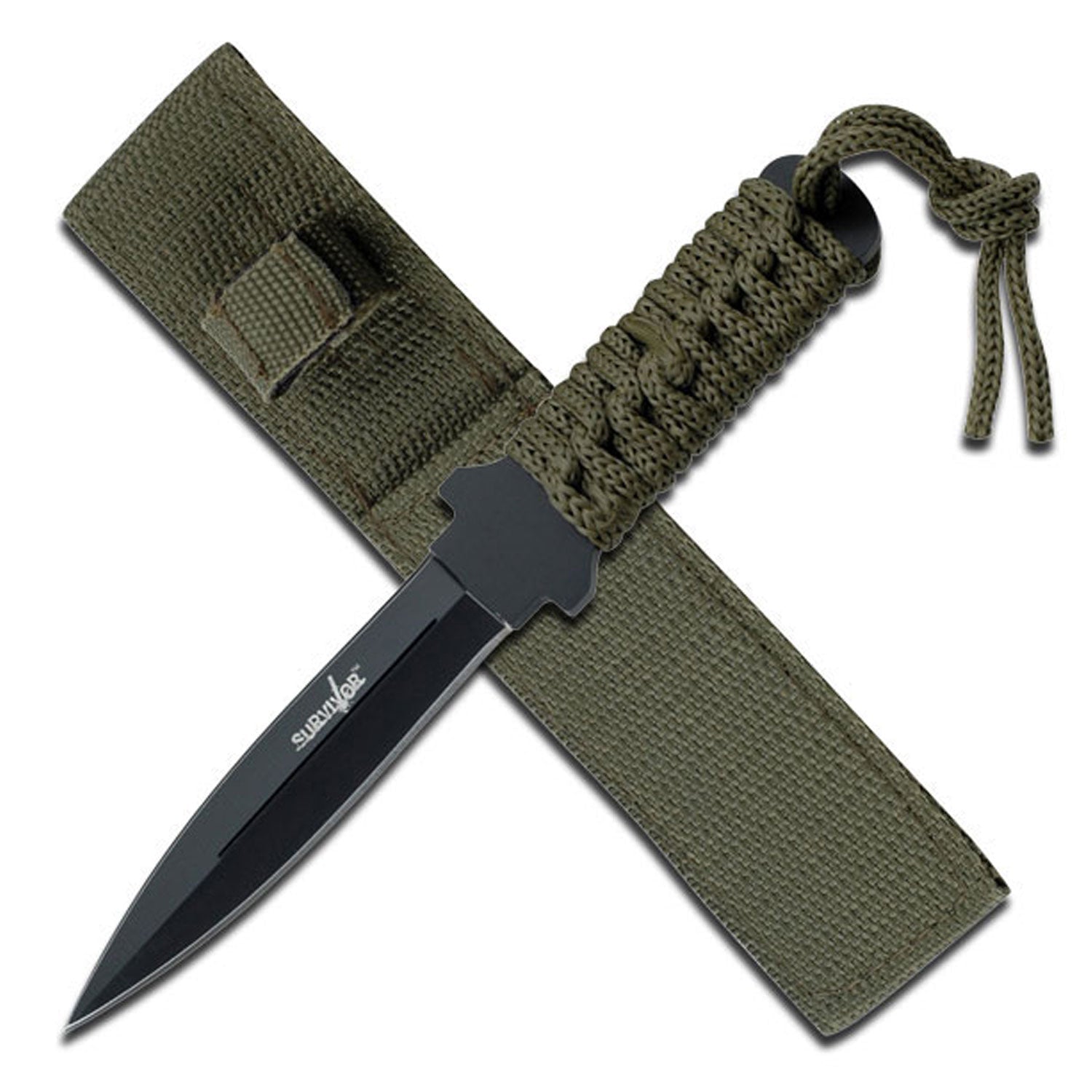 SURVIVOR OUTDOOR FIXED BLADE KNIFE 7" OVERALL - Tophatter Daily Deals