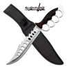 14" Knuckle Handle Combat Bowie Fixed Blade Knife - Tophatter's Army Products & Self Defense Collectible Weapons - Tophatter Daily Deals
