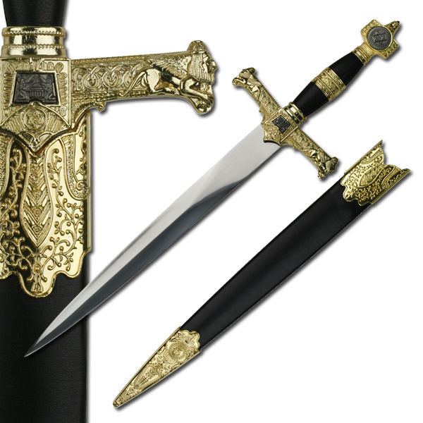 King Solomon Short Sword Dagger 22 Inches Overall Includes Scabbard Collectible Weapons - Tophatter Daily Deals