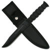 7.25 Inches Drop Point Serrated Combat Survival Knife Rubberized Handle - TOPHATTER'S ARMORY DEALS Collectible Weapons - Tophatter Daily Deals