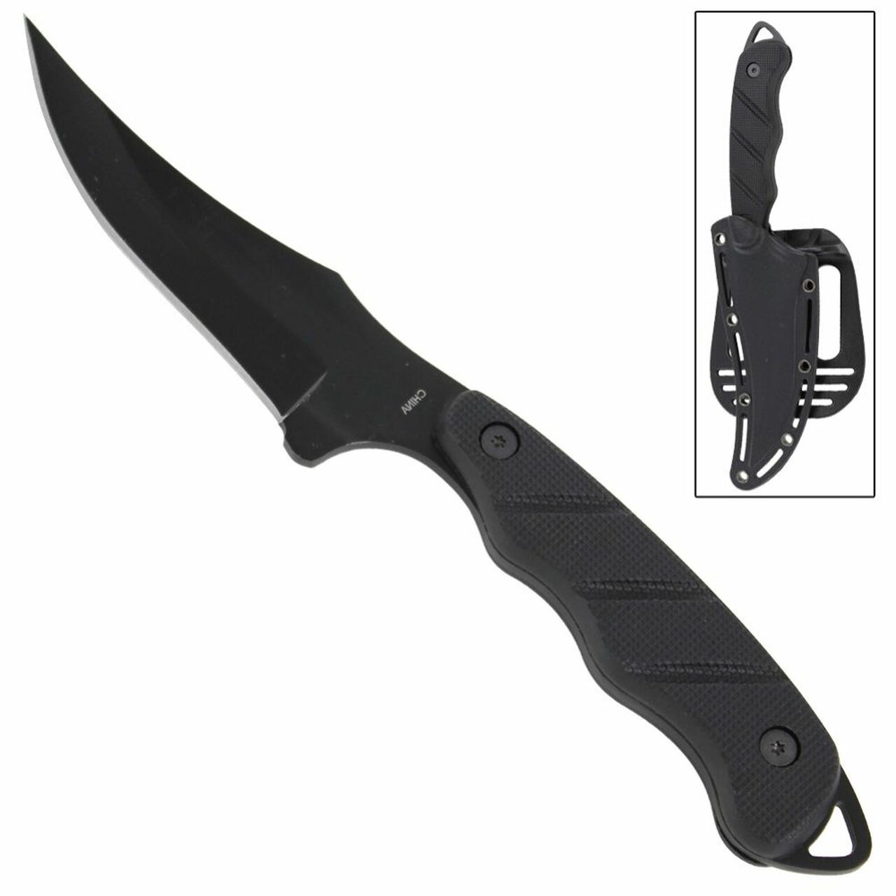 Tactical Skinning Knife Full Tang with G10 Handle - TOPHATTER'S ARMORY DEALS Collectible Weapons - Tophatter Daily Deals