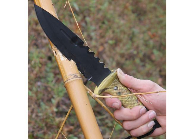 Foot Hills Woodland Camo Outdoor Knife knives - Tophatter Daily Deals