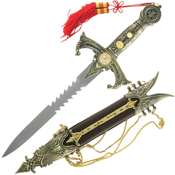 Medieval Knights Templar Dagger Knife Sword Collectible Weapons - Tophatter Daily Deals
