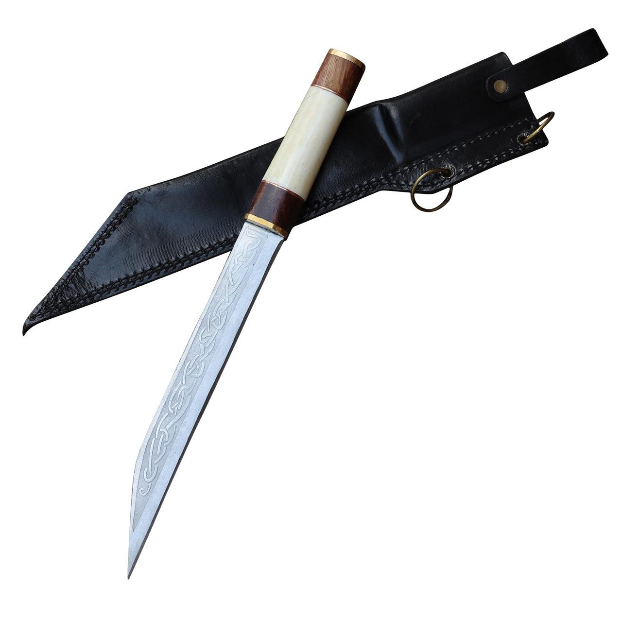 Seax Viking Hilda D2 Steel Sheesham Wood Bone Handle knives - Tophatter Daily Deals