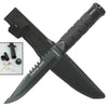 8.5" Black Emergency Survival Knife with Kit and Sheath Collectible Weapons - Tophatter Daily Deals