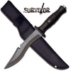 12" Rubber Grip Survival Military Fix Blade Knife Collectible Weapons - Tophatter Daily Deals