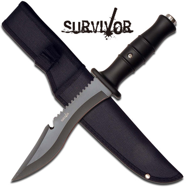 12" Rubber Grip Survival Military Fix Blade Knife - Tophatter's Guns'N'Weapons Store Collectible Weapons - Tophatter Daily Deals