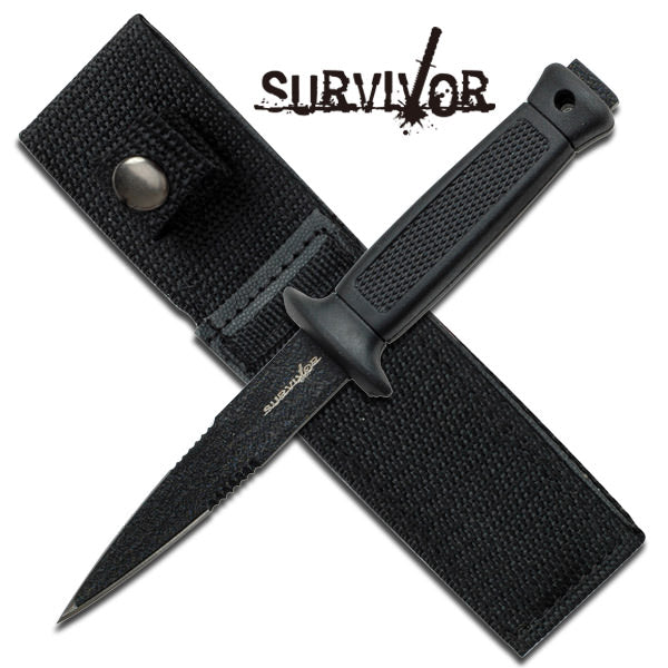 6.5" Double Edge Military Tactical Fixed Blade Boot Knife Thrower Collectible Weapons - Tophatter Daily Deals