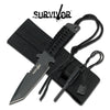 7 Inch Fixed Blade Survival Knife With Fire Starter and Sheath - TOPHATTER'S ARMORY DEALS Collectible Weapons - Tophatter Daily Deals