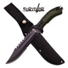 12.75 Inch Fixed Blade Big Bore Saw Back Tactical Combat Knife - TOPHATTER'S ARMORY DEALS Collectible Weapons - Tophatter Daily Deals