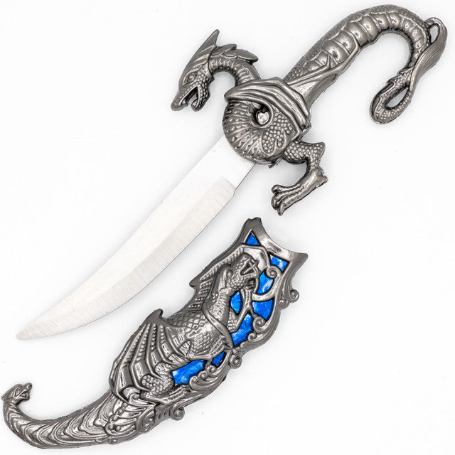 Obey Me Small Ornate Dragon Decorative Fantasy Dagger Knife Dagger - Tophatter Daily Deals