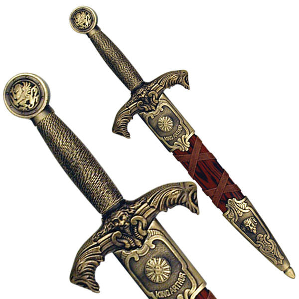 Medieval King Arthur Dagger Short Sword with Scabbard Collectible Weapons - Tophatter Daily Deals
