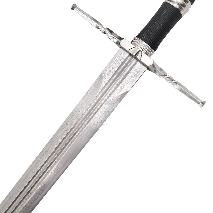 The Witcher - Deluxe Handforged Geralt's Steel Sword (Damascus, Mace Pommel) Sword - Tophatter Daily Deals