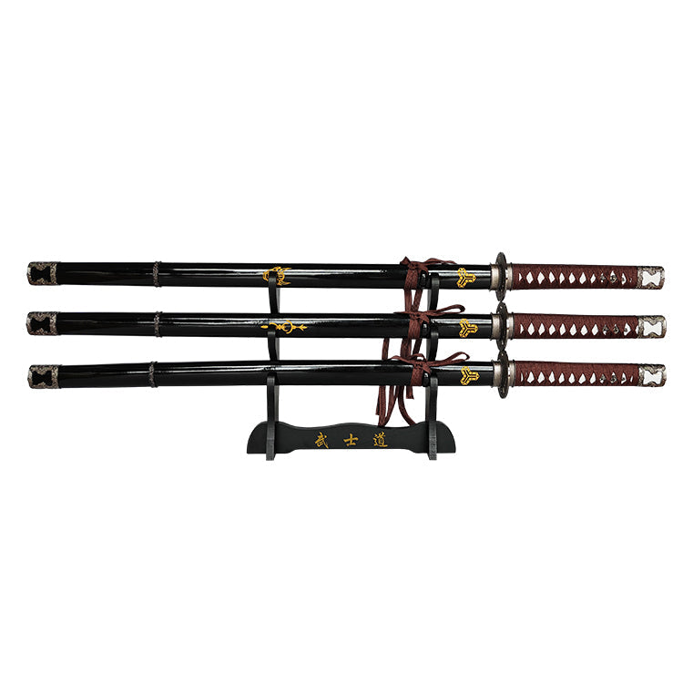 Kill Bill - Hattori Hanzo Trio Display Katana (Straight Blade) Sword - Tophatter Daily Deals