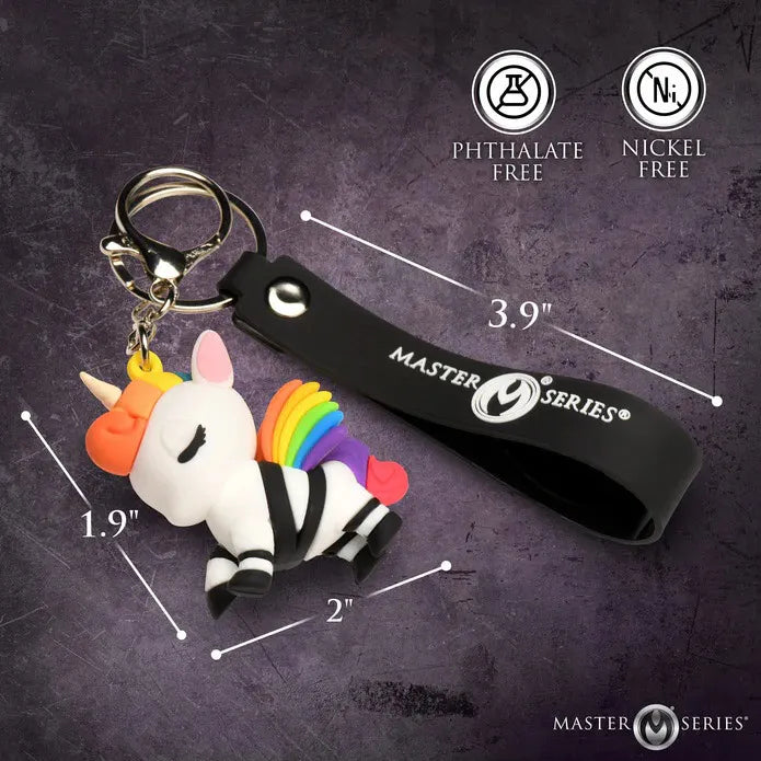 Bondage Unicorn Keychain (White Rainbow Mane) – Quirky Accessory Keychain > Novelties > Keychains - Tophatter Daily Deals