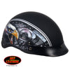 Hot Leathers D.O.T. American Eagle Matte Black Motorcycle Helmet Helmet DOT - Tophatter Daily Deals