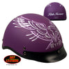 Hot Leathers D.O.T. Ladies Pinstripe Upwing Matte Purple Motorcycle Helmet Helmet DOT - Tophatter Daily Deals