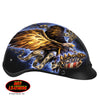 Hot Leathers D.O.T. USA Eagle Gloss Black Finish Motorcycle Helmet Helmet DOT - Tophatter Daily Deals